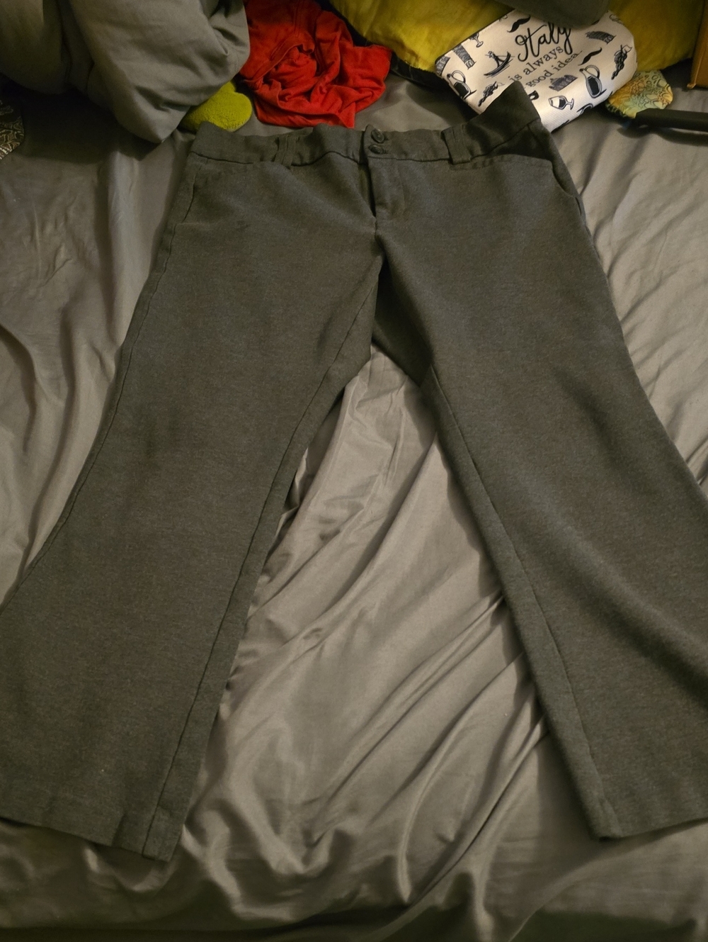 torrid Dark Gray Boot-Cut Knit Pants